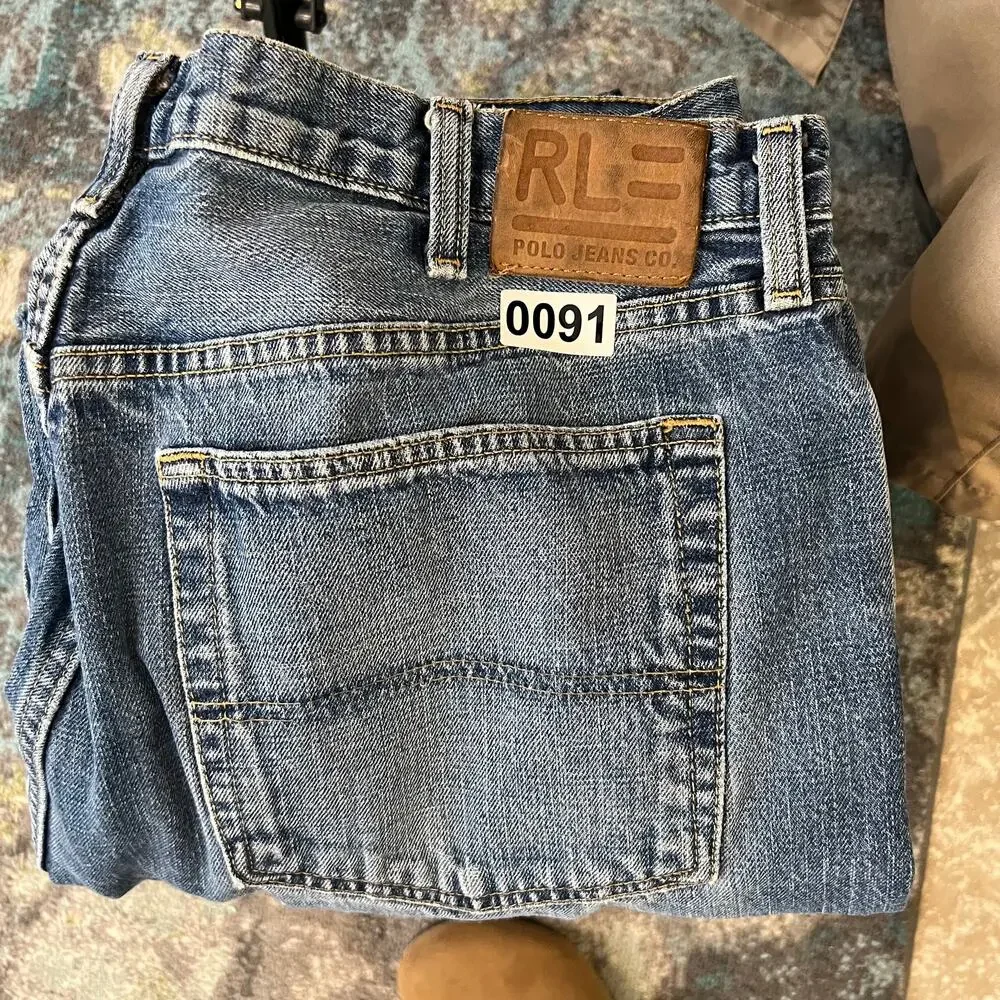 Vintage Polo Ralph Lauren Jeans Men 40x32 Y2K Grunge Streetwear Wide Leg 90s VTG